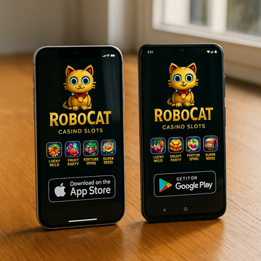 RoboCat Casino - Mobile Apps Screenshot - iOS and Android Compatibility
